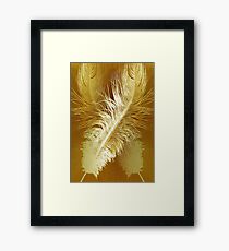 Golden Ostrich Framed Print
