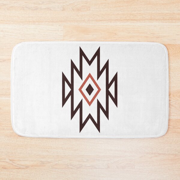 Item preview, Aztec Western Cutout – Geometric Tribal Design in Brown Muted Red designed and sold by EmeraldeaArt.