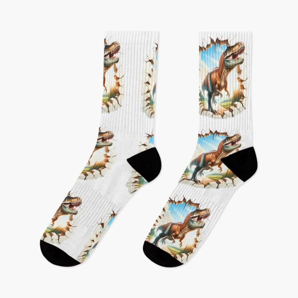 Item preview, Dinosaur stepping through a hole in the wall  designed and sold by LoneAngel.