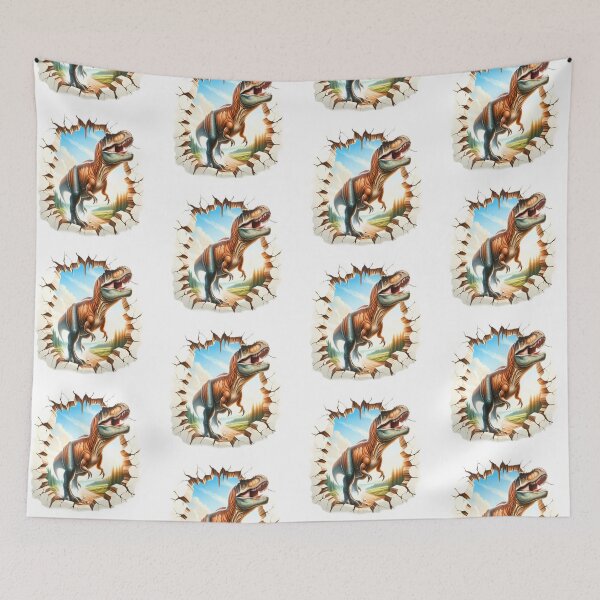 Item preview, Dinosaur stepping through a hole in the wall  designed and sold by LoneAngel.