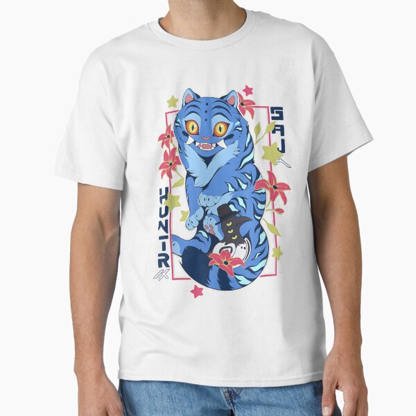 Item preview, Saja Hunter Blue Cat Anime Style Official T-Shirt designed and sold by DuneHaicna.