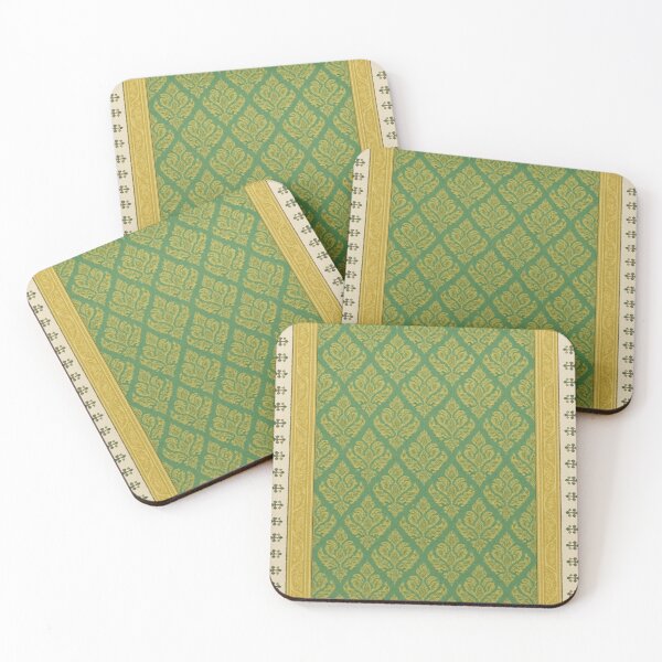 Item preview, Traditional Thai Kanok Pattern Pillow in Green Gold designed and sold by loccotown168.