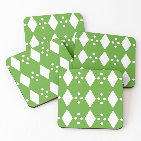 Item preview, green diamond pattern with dots  designed and sold by FrancodiMonaco.