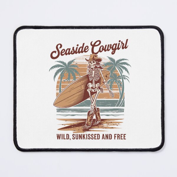 Item preview, Seaside Cowgirl Skeleton Retro Summer Vibes designed and sold by Jcat7.