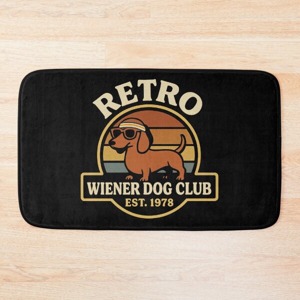 Item preview, Retro Wiener Dog Club – Funny Vintage Dachshund Design (Est. 1978) designed and sold by Domci.