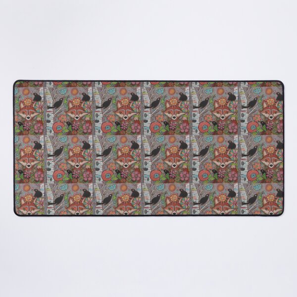 Item preview, Feeling Foxy contemporary acrylic painting with blackbirds & flowers  designed and sold by Suzanne Thomson.