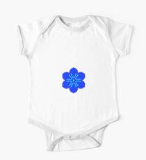 Blue Flower One Piece - Short Sleeve