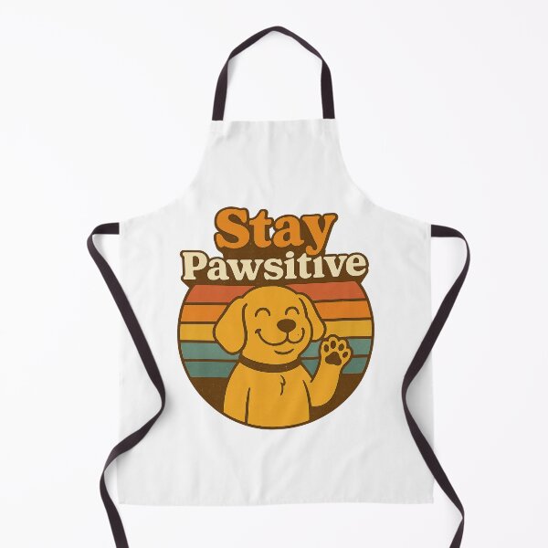 Artikelvorschau, Stay Pawsitive – Retro Dog Illustration with Positive Vibes entworfen und verkauft von Domci.
