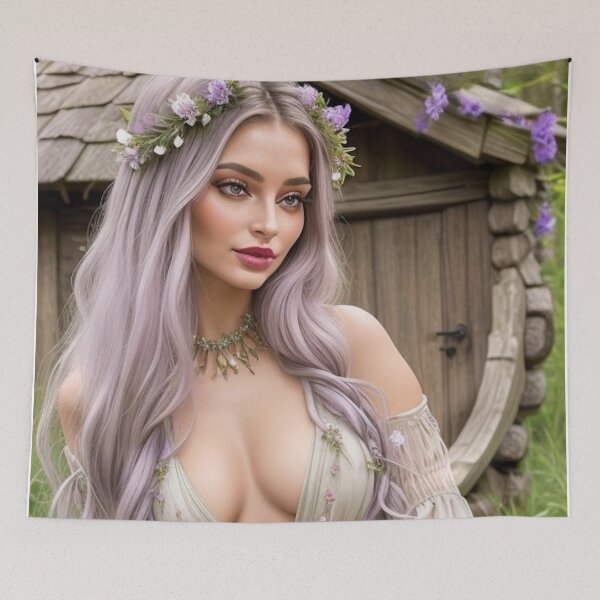Item preview, Symphony of Serenity: The Cottagecore Woman in Nature designed and sold by MissSaylor.