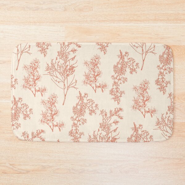 Item preview, Botanical Cottage Floral Pattern in Orange and Cream designed and sold by kierkegaard.