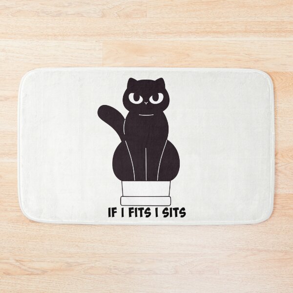 Item preview, IF I FITS I SITS BLACK CAT designed and sold by InGFocus.