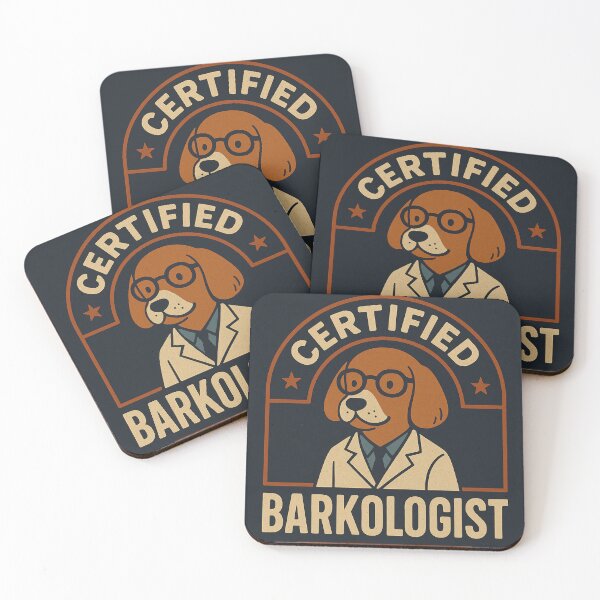 Item preview, Certified Barkologist – Funny Dog Scientist Retro Design designed and sold by Domci.