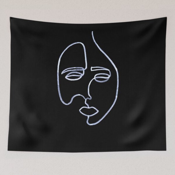 Item preview, man face linear drawing  designed and sold by thissmarwa.