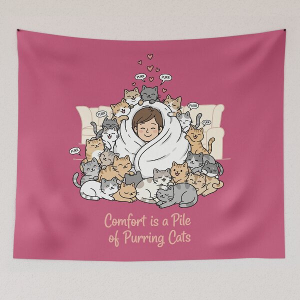 Item preview, Comfort is a Pile of Purring Cats designed and sold by Amir Faysal.