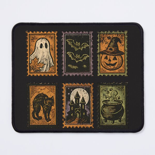 Item preview, Vintage Halloween Stamps designed and sold by Windmill Wildflowers.