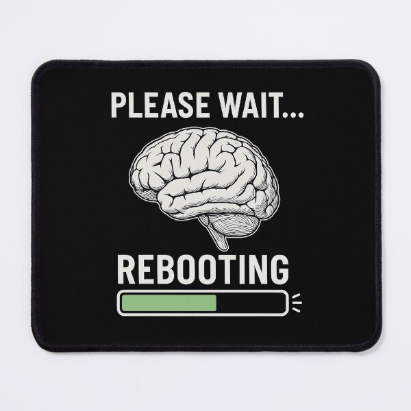 Item preview, Please Wait… Rebooting – Brain Loading Bar Design designed and sold by Thread Respawn.