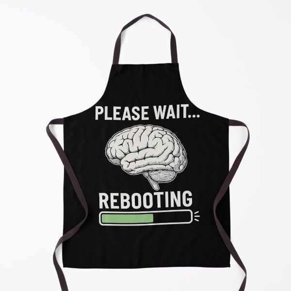 Item preview, Please Wait… Rebooting – Brain Loading Bar Design designed and sold by Thread Respawn.