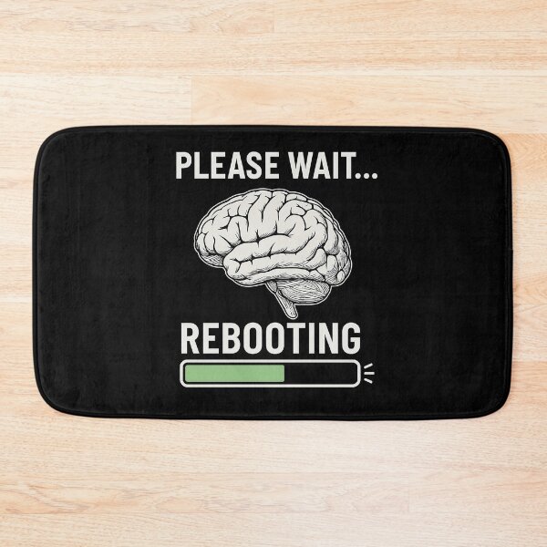 Item preview, Please Wait… Rebooting – Brain Loading Bar Design designed and sold by Thread Respawn.