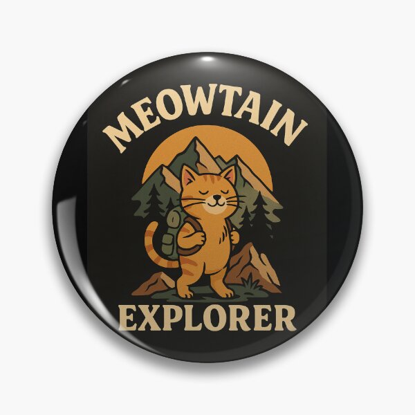 Item preview, Meowtain Explorer – Funny Hiking Cat Retro Adventure Design designed and sold by Domci.