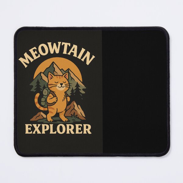 Item preview, Meowtain Explorer – Funny Hiking Cat Retro Adventure Design designed and sold by Domci.
