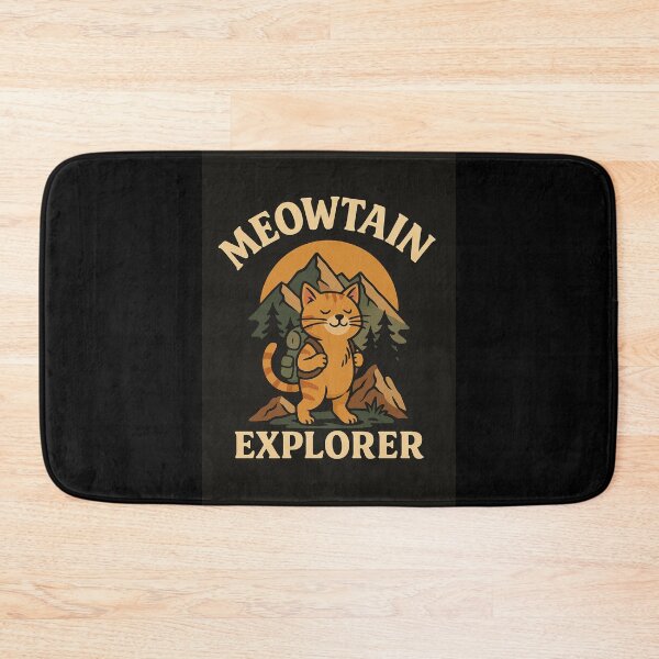 Item preview, Meowtain Explorer – Funny Hiking Cat Retro Adventure Design designed and sold by Domci.