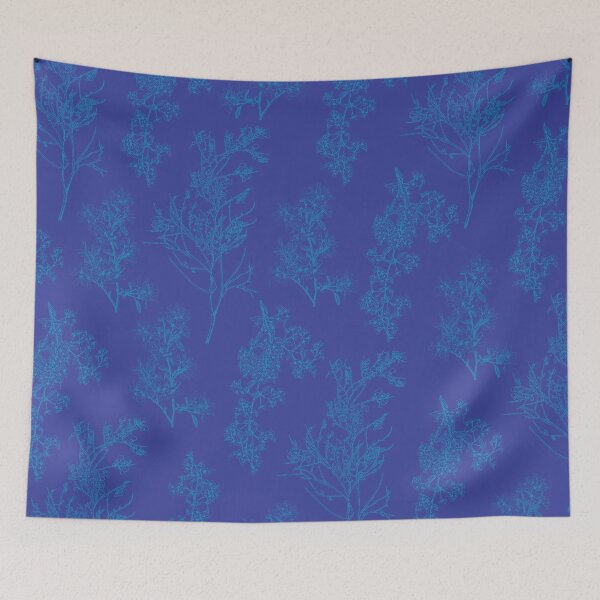 Item preview, Botanical Cottage Floral Pattern in Bold Blue Tones designed and sold by kierkegaard.