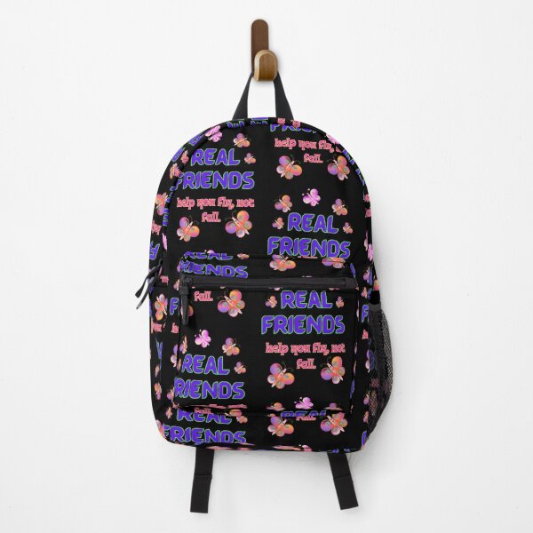 Item preview, Real Friends Help You Fly Not Fall, Friendship Quote with Butterflies, Inspirational Friendship Design designed and sold by HopeAndHustle.