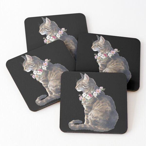 Item preview, Brown Tabby Cat with Flower designed and sold by FieldScent.