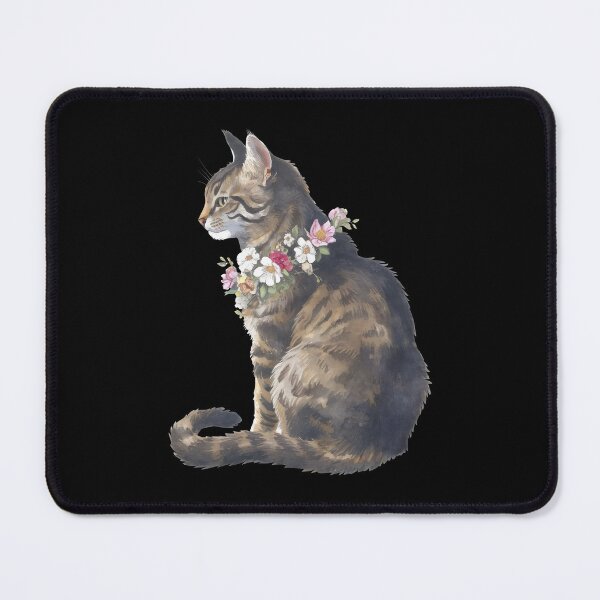 Item preview, Brown Tabby Cat with Flower designed and sold by FieldScent.