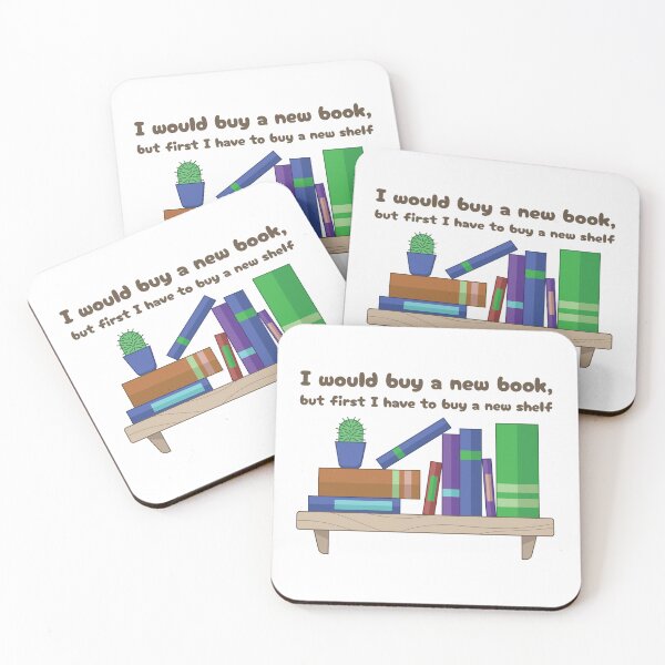 Item preview, Funny Illustration with Bookshelf for a Book Lovers designed and sold by A-U-Design.
