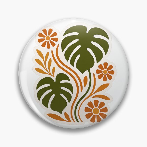 Item preview, Retro Monstera Flowers designed and sold by plantyofmel.