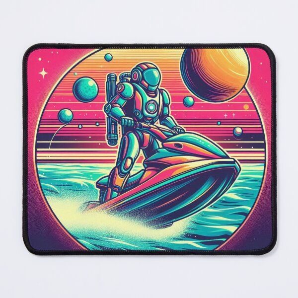 Item preview, a robot jet skiing in space designed and sold by Dogandesighn.