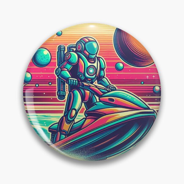 Item preview, a robot jet skiing in space designed and sold by Dogandesighn.