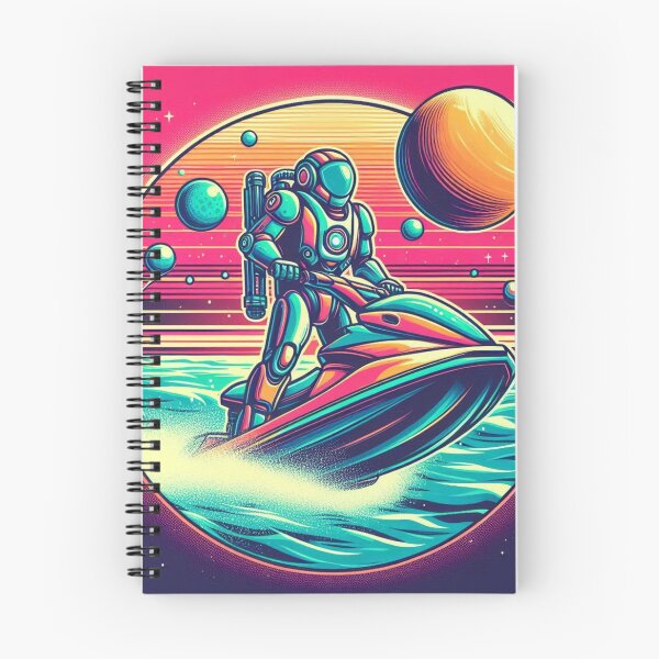 Item preview, a robot jet skiing in space designed and sold by Dogandesighn.