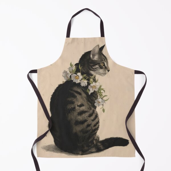Item preview, Grey Tabby Cat with Flower designed and sold by FieldScent.