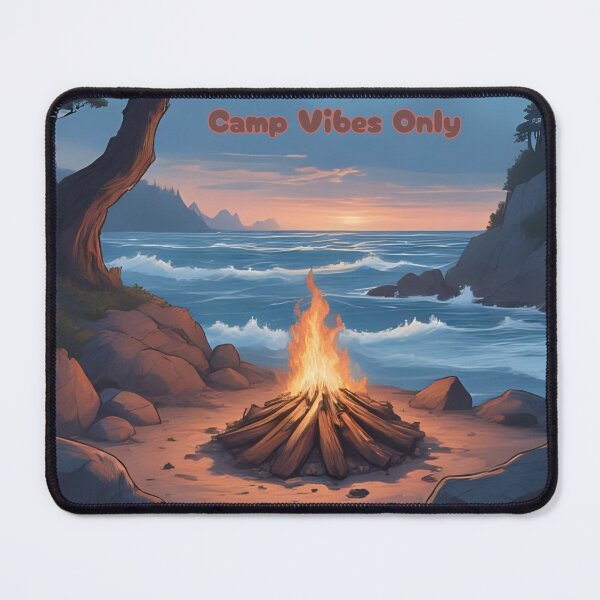 Item preview, Cozy Campfire Night by the Sea – Camp Vibes Only designed and sold by Pixel--Threads.