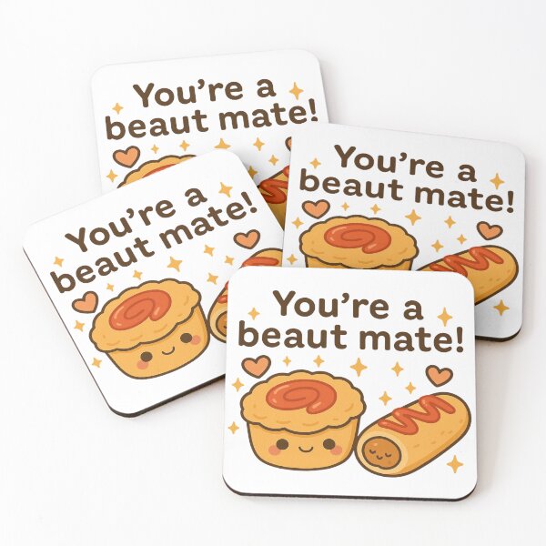 Item preview, Cute Aussie Meat Pie & Sausage Roll with Tomato Sauce – Australian Snack Art designed and sold by POPDOTSHOP.