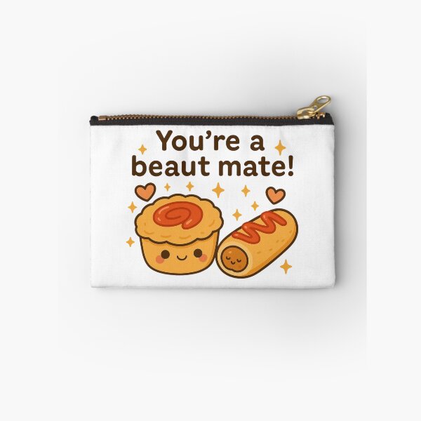 Item preview, Cute Aussie Meat Pie & Sausage Roll with Tomato Sauce – Australian Snack Art designed and sold by POPDOTSHOP.