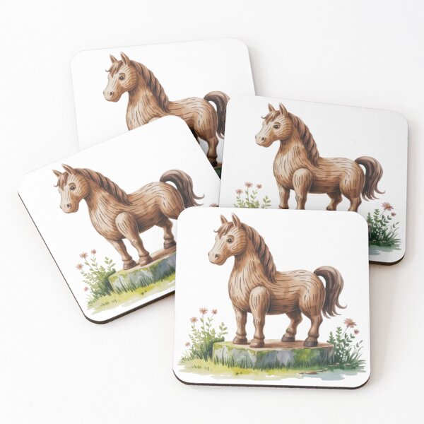 Item preview, Watercolor Wood Horse designed and sold by ArtQueen777.