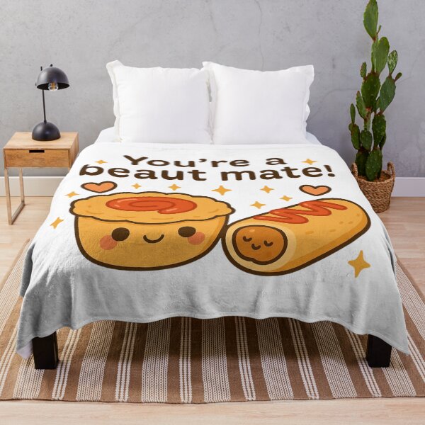 Item preview, Cute Aussie Meat Pie & Sausage Roll with Tomato Sauce – Australian Snack Art designed and sold by POPDOTSHOP.
