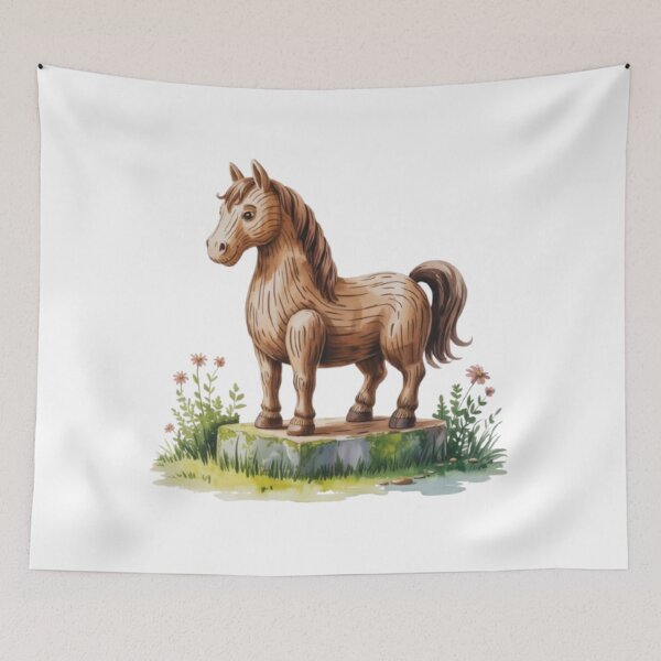 Item preview, Watercolor Wood Horse designed and sold by ArtQueen777.