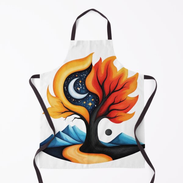 Item preview, The Cosmic Flame Tree – A Surreal Fusion of Fire, Nature, and the Night Sky designed and sold by ChenEngEng.