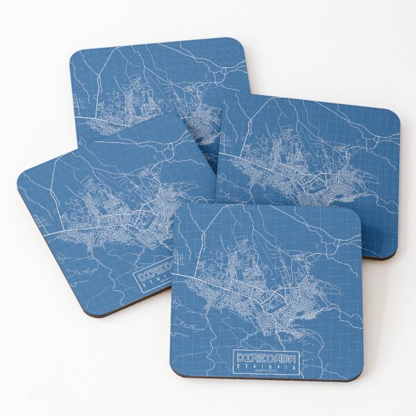 Item preview, Dire Dawa City Map of Ethiopia - Blueprint designed and sold by deMAP.