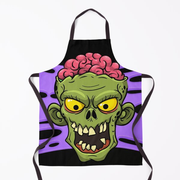 Item preview, Zombie with a brain out on purple slime designed and sold by Patsmerch.