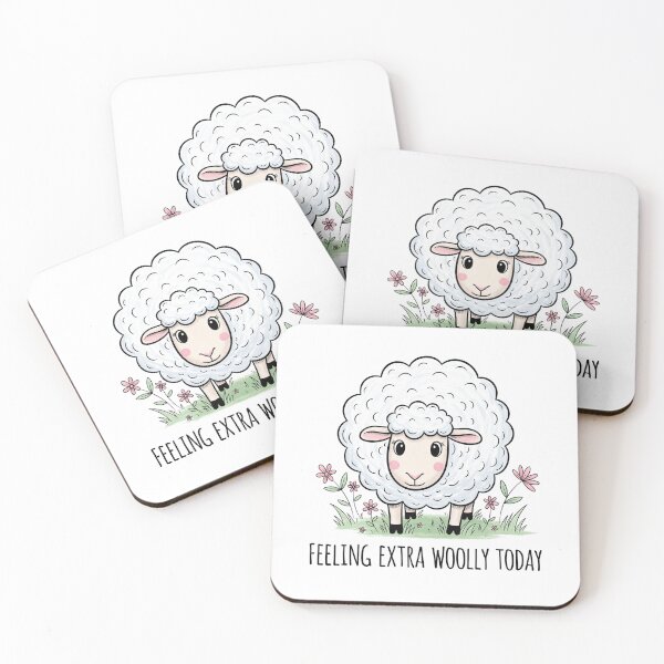Item preview, Feeling Extra Woolly Today Cute Sheep Illustration designed and sold by Owcomm.