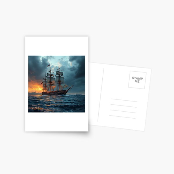 Item preview, Warship in the style of Turner. designed and sold by oldMastersofart.