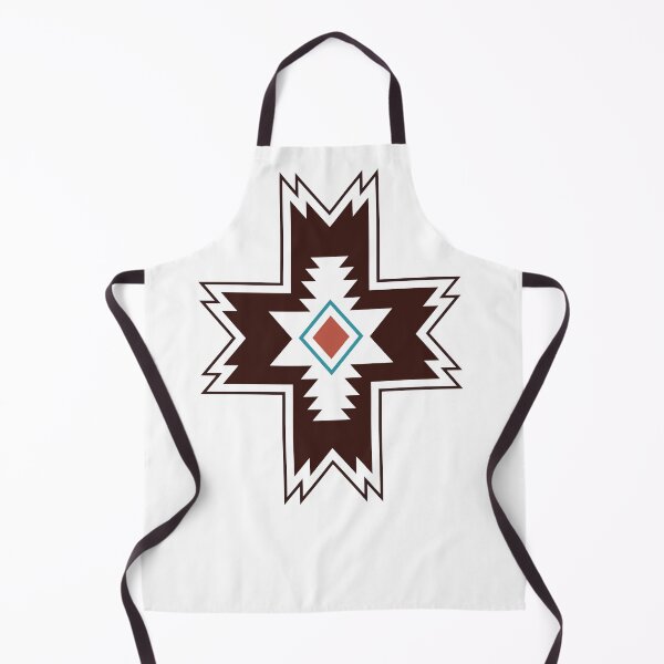 Item preview, Terracotta Tribal Cross – Aztec Geometric Symbol designed and sold by EmeraldeaArt.