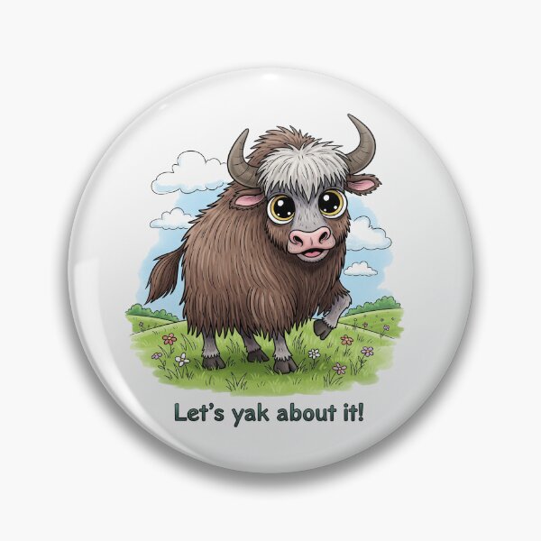 Item preview, Let's Yak About It Cute Yak Illustration designed and sold by Owcomm.