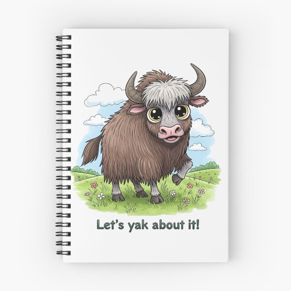 Item preview, Let's Yak About It Cute Yak Illustration designed and sold by Owcomm.