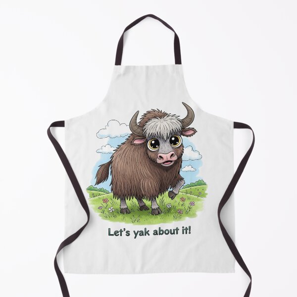 Item preview, Let's Yak About It Cute Yak Illustration designed and sold by Owcomm.